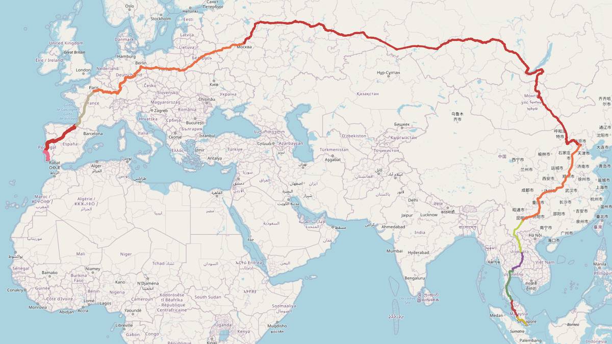 Teraz możesz podróżować z Portugalii do Singapuru - pociągiem