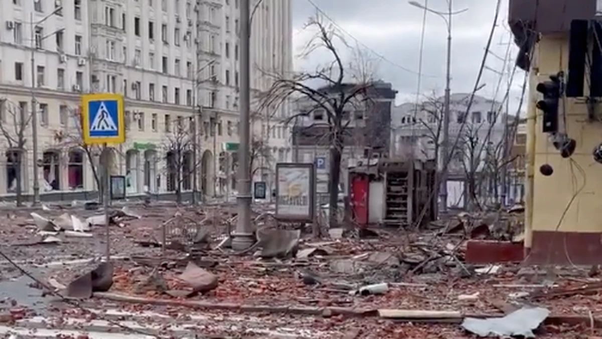 Wojna rosyjsko-ukraińska: horror przedstawiający rozległe zniszczenia w Charkowie podczas oblężenia