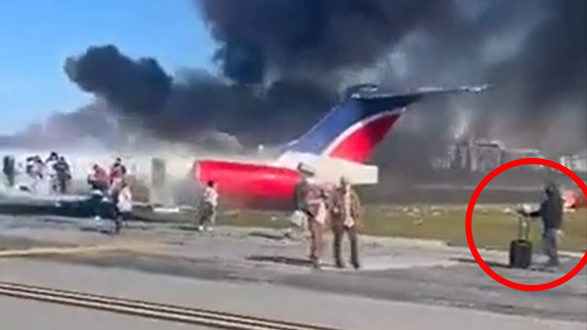 Pasażerowie uciekający przed pożarem samolotu w Miami wysadzili się w powietrze z powodu samolubnego aktu bagażu