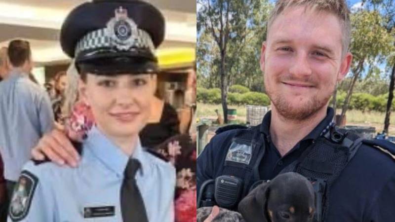 Funkcjonariusze Rachel Macrow i Matthew Arnold, którzy zginęli w Wiambela, Queensland