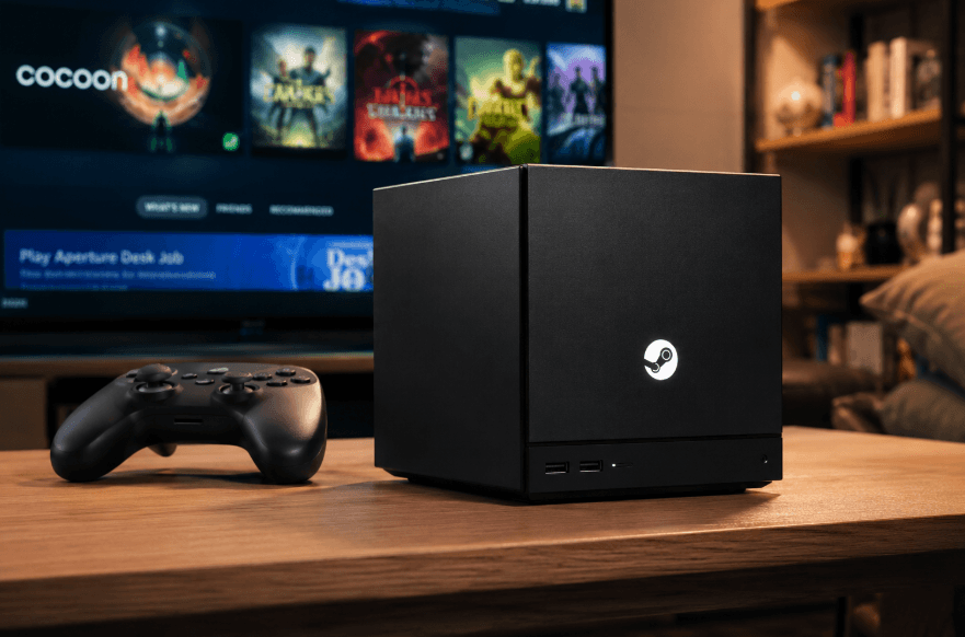 Steam Machine coraz bliżej premiery. Valve szykuje sprzęt nawet sześć razy mocniejszy od Steam Decka Steam Machine coraz bliżej premiery. Valve szykuje sprzęt nawet sześć razy mocniejszy od Steam Decka